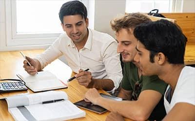 UB students being tutored